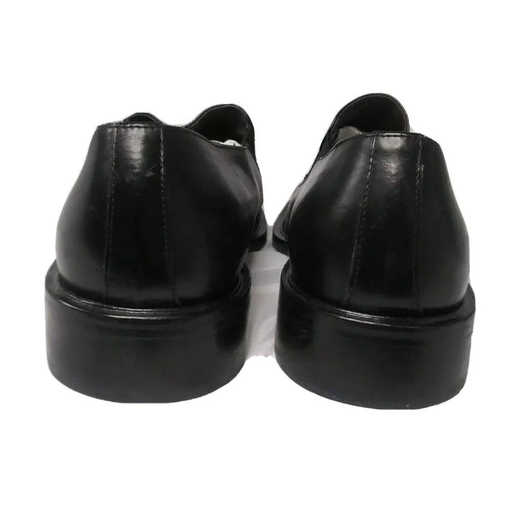 Johnston & Murphy Black Leather Shoes Men's Size 11 M Handcrafted in Italy